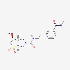 (3S,3aR,6aS)-3-methoxy-N-[2-[3-(methylcarbamoyl)phenyl]ethyl]-1,1-dioxo-2,3,3a,4,6,6a-hexahydrothieno[2,3-c]pyrrole-5-carboxamide