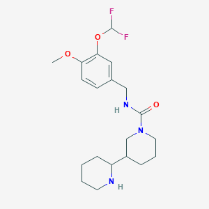 N-[[3-(difluoromethoxy)-4-methoxyphenyl]methyl]-3-piperidin-2-ylpiperidine-1-carboxamide