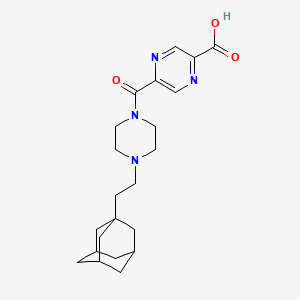 5-[4-[2-(1-Adamantyl)ethyl]piperazine-1-carbonyl]pyrazine-2-carboxylic acid