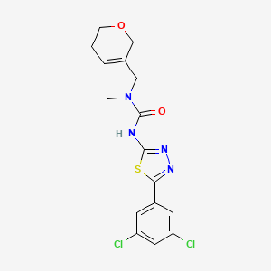 3-[5-(3,5-dichlorophenyl)-1,3,4-thiadiazol-2-yl]-1-(3,6-dihydro-2H-pyran-5-ylmethyl)-1-methylurea