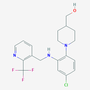 [1-[4-Chloro-2-[[2-(trifluoromethyl)pyridin-3-yl]methylamino]phenyl]piperidin-4-yl]methanol