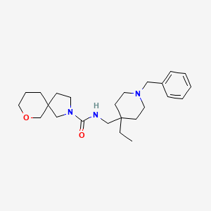 N-[(1-benzyl-4-ethylpiperidin-4-yl)methyl]-7-oxa-2-azaspiro[4.5]decane-2-carboxamide