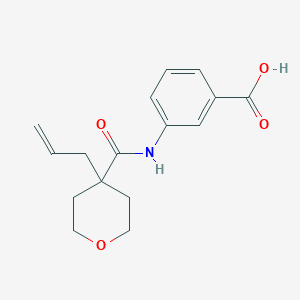 3-[(4-Prop-2-enyloxane-4-carbonyl)amino]benzoic acid