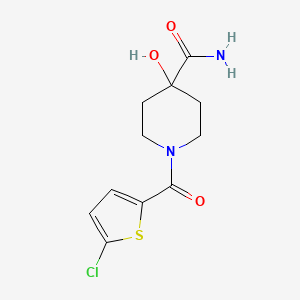 1-(5-Chlorothiophene-2-carbonyl)-4-hydroxypiperidine-4-carboxamide