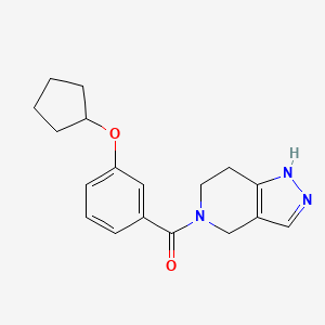 (3-Cyclopentyloxyphenyl)-(1,4,6,7-tetrahydropyrazolo[4,3-c]pyridin-5-yl)methanone