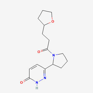 3-[1-[3-(oxolan-2-yl)propanoyl]pyrrolidin-2-yl]-1H-pyridazin-6-one