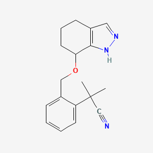 2-methyl-2-[2-(4,5,6,7-tetrahydro-1H-indazol-7-yloxymethyl)phenyl]propanenitrile