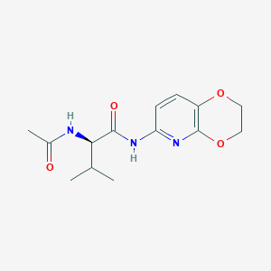 (2R)-2-acetamido-N-(2,3-dihydro-[1,4]dioxino[2,3-b]pyridin-6-yl)-3-methylbutanamide