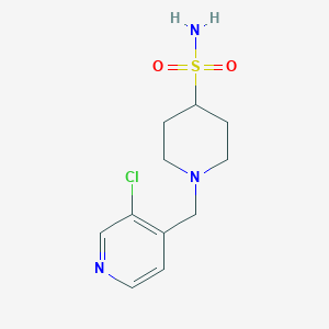 1-[(3-Chloropyridin-4-yl)methyl]piperidine-4-sulfonamide