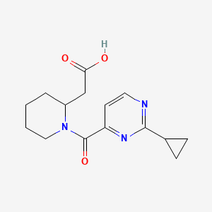 2-[1-(2-Cyclopropylpyrimidine-4-carbonyl)piperidin-2-yl]acetic acid