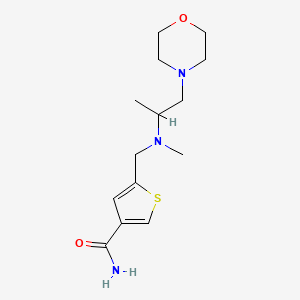 5-[[Methyl(1-morpholin-4-ylpropan-2-yl)amino]methyl]thiophene-3-carboxamide