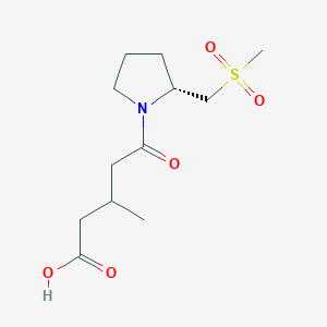 3-methyl-5-[(2R)-2-(methylsulfonylmethyl)pyrrolidin-1-yl]-5-oxopentanoic acid