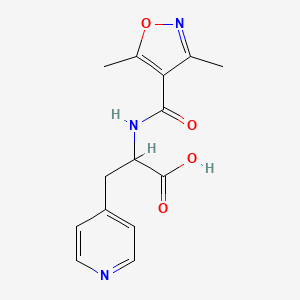 2-[(3,5-Dimethyl-1,2-oxazole-4-carbonyl)amino]-3-pyridin-4-ylpropanoic acid