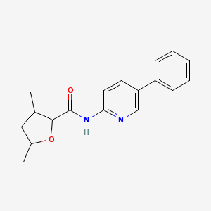 3,5-dimethyl-N-(5-phenylpyridin-2-yl)oxolane-2-carboxamide