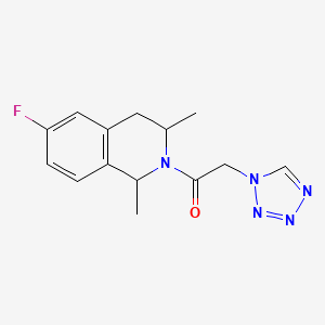 1-(6-fluoro-1,3-dimethyl-3,4-dihydro-1H-isoquinolin-2-yl)-2-(tetrazol-1-yl)ethanone