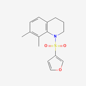 1-(furan-3-ylsulfonyl)-7,8-dimethyl-3,4-dihydro-2H-quinoline