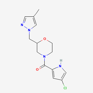 (4-chloro-1H-pyrrol-2-yl)-[2-[(4-methylpyrazol-1-yl)methyl]morpholin-4-yl]methanone