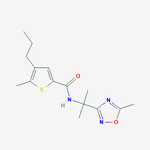 5-methyl-N-[2-(5-methyl-1,2,4-oxadiazol-3-yl)propan-2-yl]-4-propylthiophene-2-carboxamide