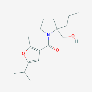 [2-(Hydroxymethyl)-2-propylpyrrolidin-1-yl]-(2-methyl-5-propan-2-ylfuran-3-yl)methanone