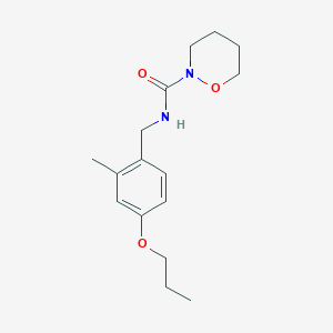 N-[(2-methyl-4-propoxyphenyl)methyl]oxazinane-2-carboxamide