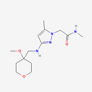 2-[3-[(4-methoxyoxan-4-yl)methylamino]-5-methylpyrazol-1-yl]-N-methylacetamide