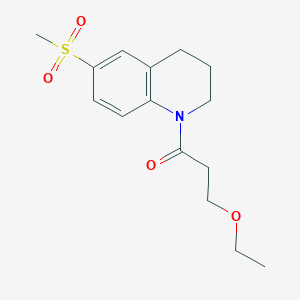 3-ethoxy-1-(6-methylsulfonyl-3,4-dihydro-2H-quinolin-1-yl)propan-1-one