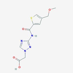 2-[3-[[4-(Methoxymethyl)thiophene-2-carbonyl]amino]-1,2,4-triazol-1-yl]acetic acid