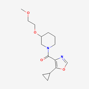 (5-Cyclopropyl-1,3-oxazol-4-yl)-[3-(2-methoxyethoxy)piperidin-1-yl]methanone