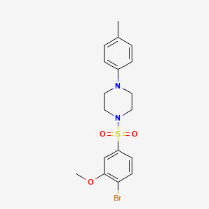 1-(4-Bromo-3-methoxybenzenesulfonyl)-4-(4-methylphenyl)piperazine