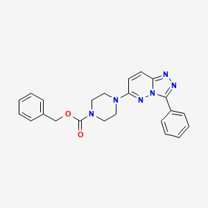 molecular formula C23H22N6O2 B7125585 Benzyl 4-(3-phenyl-[1,2,4]triazolo[4,3-b]pyridazin-6-yl)piperazine-1-carboxylate 