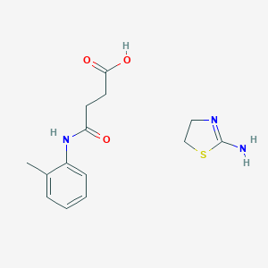 B071268 Butanoic acid, 4-((2-methylphenyl)amino)-4-oxo-, compd. with 4,5-dihydro-2-thiazolamine (1:1) CAS No. 171088-71-4