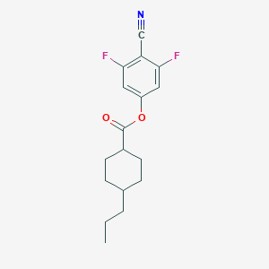 molecular formula C17H19F2NO2 B071269 trans-4-Cyano-3,5-difluorophenyl 4-propylcyclohexanecarboxylate CAS No. 170447-78-6