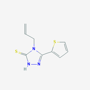 molecular formula C9H9N3S2 B071277 4-烯丙基-5-噻吩-2-基-4H-1,2,4-三唑-3-硫醇 CAS No. 187795-50-2