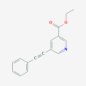 molecular formula C16H13NO2 B071280 5-(2-苯乙-1-炔基)烟酸乙酯 CAS No. 175203-65-3