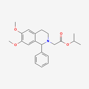 molecular formula C22H27NO4 B7128297 propan-2-yl 2-(6,7-dimethoxy-1-phenyl-3,4-dihydro-1H-isoquinolin-2-yl)acetate 