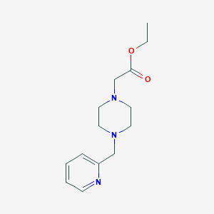 molecular formula C14H21N3O2 B7128858 Ethyl 2-[4-(pyridin-2-ylmethyl)piperazin-1-yl]acetate 