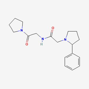 N-(2-oxo-2-pyrrolidin-1-ylethyl)-2-(2-phenylpyrrolidin-1-yl)acetamide