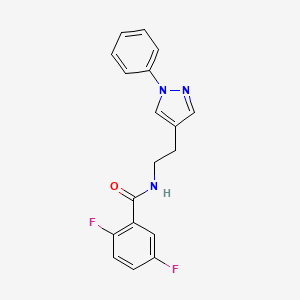 2,5-difluoro-N-[2-(1-phenylpyrazol-4-yl)ethyl]benzamide