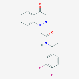 N-[1-(3,4-difluorophenyl)ethyl]-2-(4-oxocinnolin-1-yl)acetamide