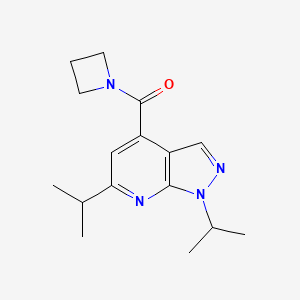 molecular formula C16H22N4O B7129022 Azetidin-1-yl-[1,6-di(propan-2-yl)pyrazolo[3,4-b]pyridin-4-yl]methanone 