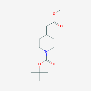 molecular formula C13H23NO4 B071292 Tert-butyl 4-(2-methoxy-2-oxoethyl)piperidine-1-carboxylate CAS No. 175213-46-4