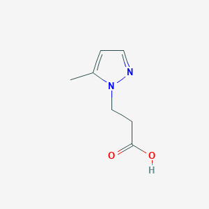 molecular formula C7H10N2O2 B071293 3-(5-methyl-1H-pyrazol-1-yl)propanoic acid CAS No. 180741-46-2