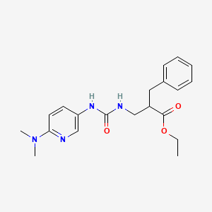 molecular formula C20H26N4O3 B7129721 Ethyl 2-benzyl-3-[[6-(dimethylamino)pyridin-3-yl]carbamoylamino]propanoate 