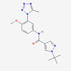 1-tert-butyl-N-[4-methoxy-3-(5-methyltetrazol-1-yl)phenyl]pyrazole-4-carboxamide