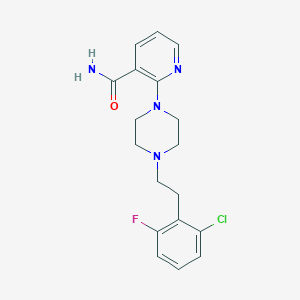 2-[4-[2-(2-Chloro-6-fluorophenyl)ethyl]piperazin-1-yl]pyridine-3-carboxamide