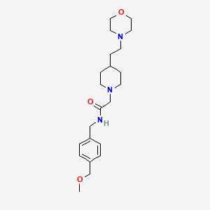 N-[[4-(methoxymethyl)phenyl]methyl]-2-[4-(2-morpholin-4-ylethyl)piperidin-1-yl]acetamide