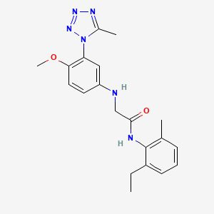 N-(2-ethyl-6-methylphenyl)-2-[4-methoxy-3-(5-methyltetrazol-1-yl)anilino]acetamide