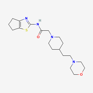 N-(5,6-dihydro-4H-cyclopenta[d][1,3]thiazol-2-yl)-2-[4-(2-morpholin-4-ylethyl)piperidin-1-yl]acetamide