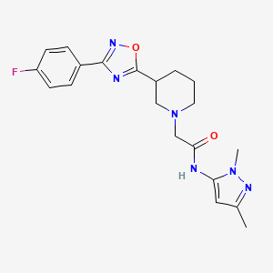 N-(2,5-dimethylpyrazol-3-yl)-2-[3-[3-(4-fluorophenyl)-1,2,4-oxadiazol-5-yl]piperidin-1-yl]acetamide