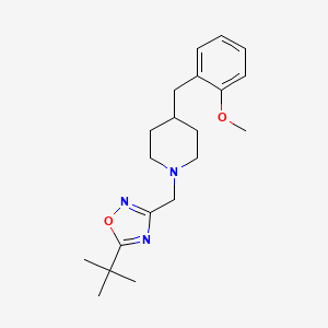 5-Tert-butyl-3-[[4-[(2-methoxyphenyl)methyl]piperidin-1-yl]methyl]-1,2,4-oxadiazole